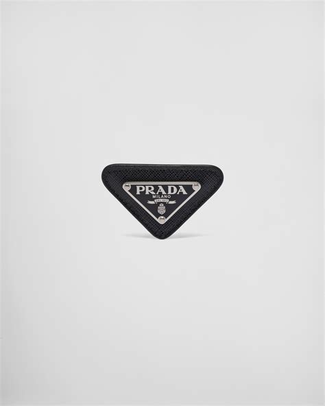 prada triangle badge|prada badge pins.